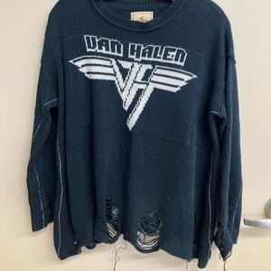 Navy blue Van Halen sweater